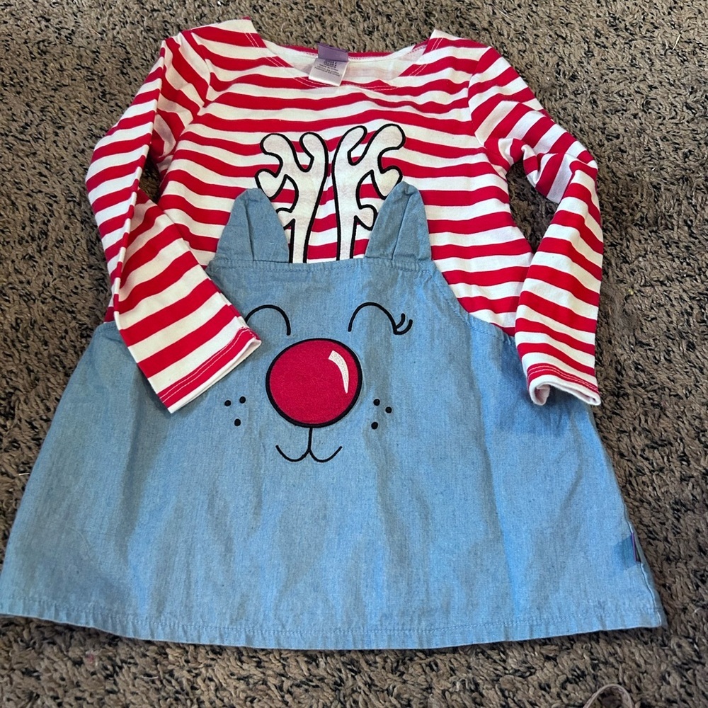 🎄🤶 3 for $15 w bundle Dollie & Me Penguin Christmas Dress Girls Size 4 C02-24